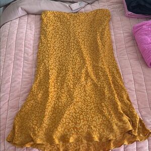 Leopard Print Mustard Skirt